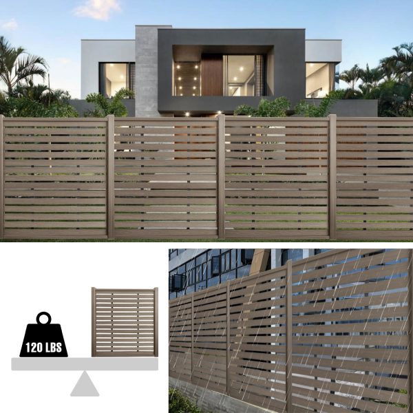 uFence Indian Padauk Wood Plastic Composite WPC Small Panel See Through Privacy Fence Panels for Outside,6ft(W) x 6ft(H) Outdoor Privacy Panels - Image 8