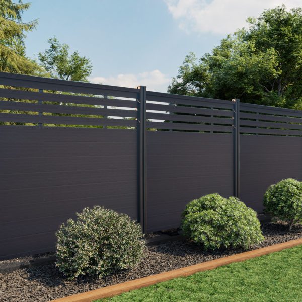 uFence Red Wood Plastic Composite WPC Top See Through Privacy Fence Panels for Outside,6ft(W) x 6ft(H) Outdoor Privacy Panels - Image 8