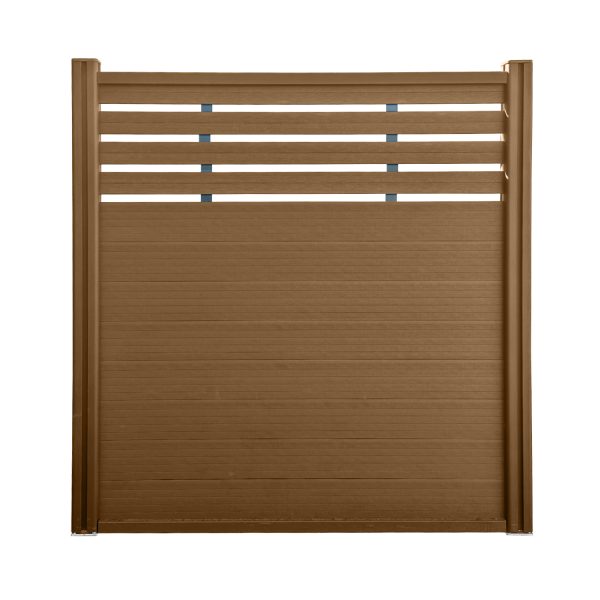 uFence Red Wood Plastic Composite WPC Top See Through Privacy Fence Panels for Outside,6ft(W) x 6ft(H) Outdoor Privacy Panels - Image 11